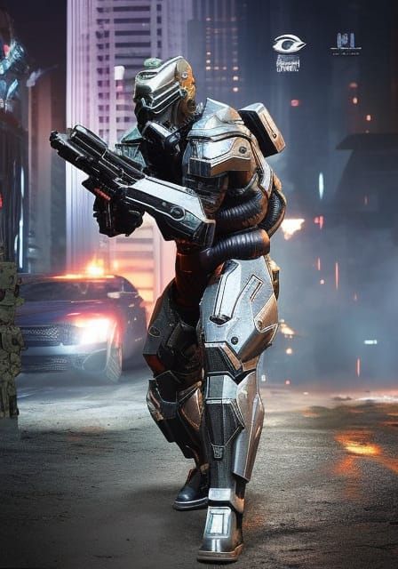 Cyberpunk hit man merc