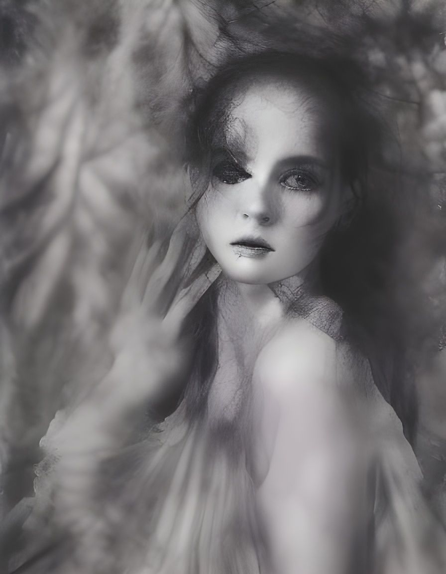 Ethereal Pixie Plays with Fire in Sepia Tone