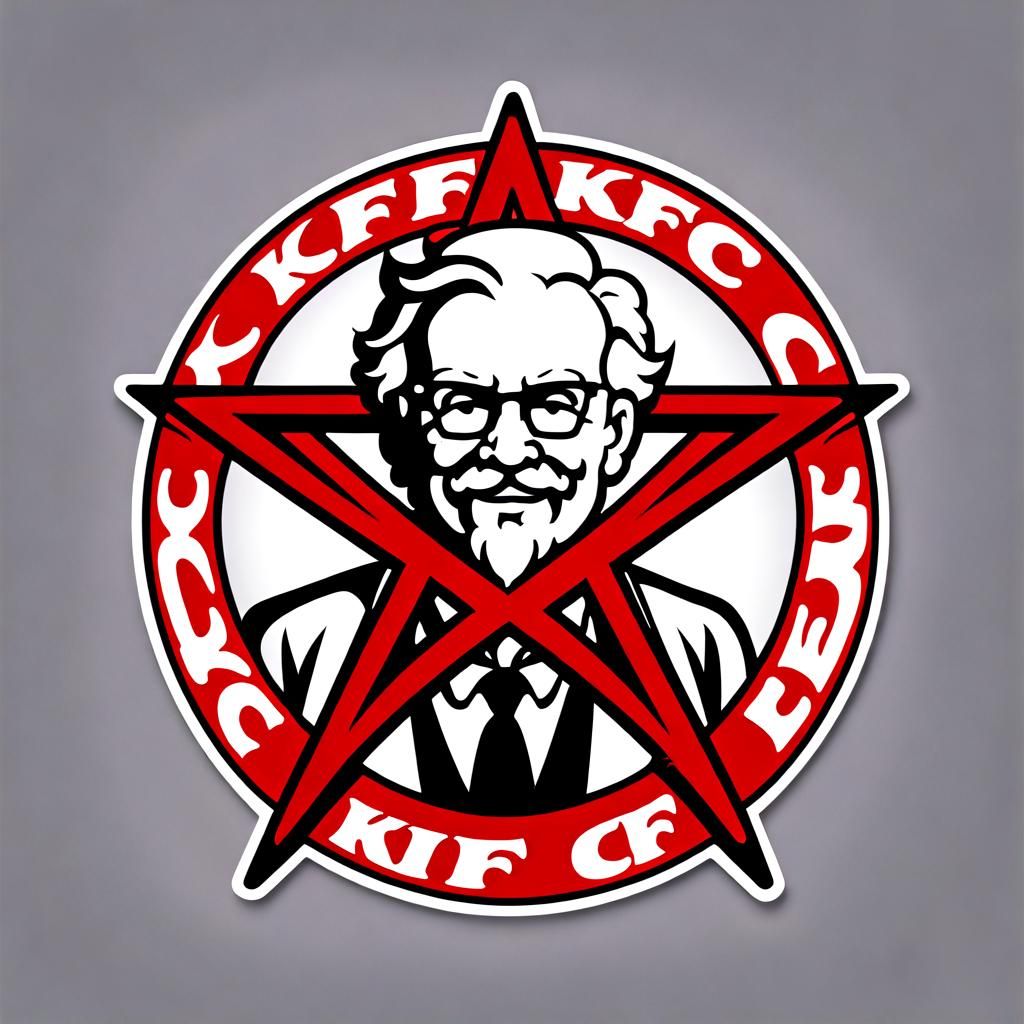 KFC Colonel with Satanic Pentagram