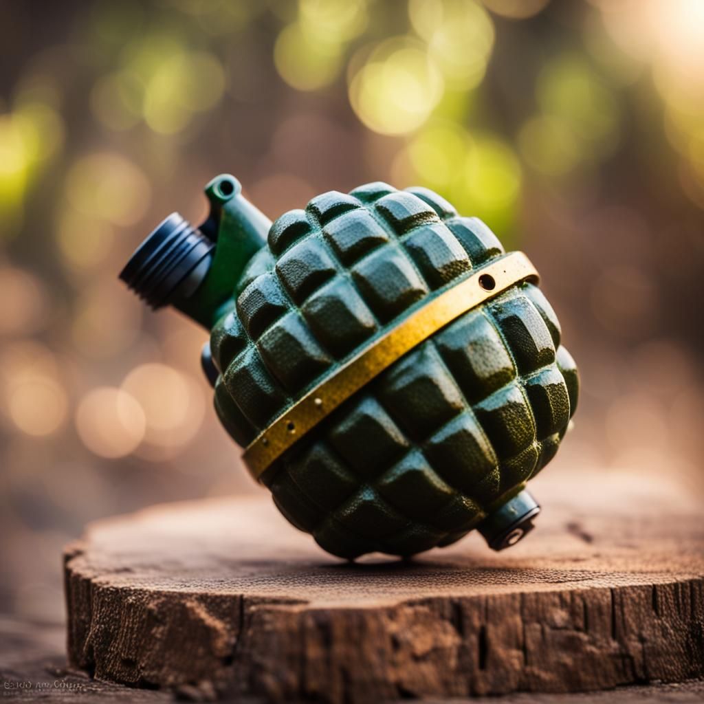 Hand Grenade in Sharp Focus, Professional Photography