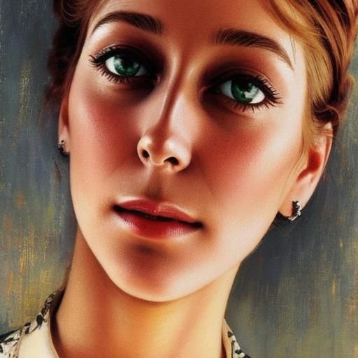 Elegant Woman: Classic AI-Generated Portrait