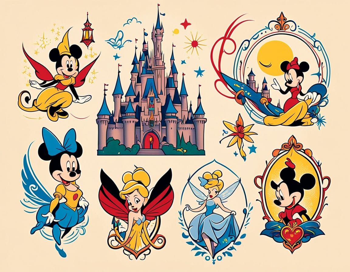 Disney Tattoo sheet 2