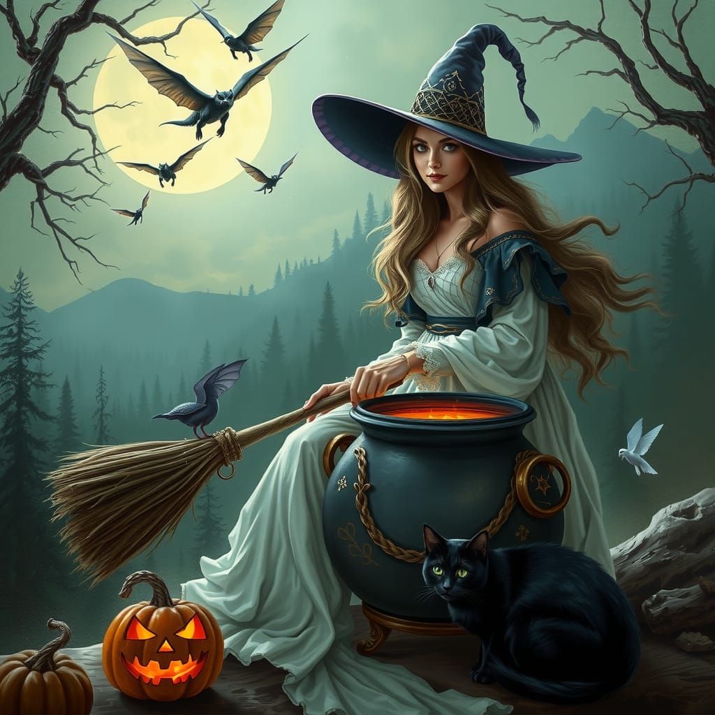 Seraphina the White Witch Protects Magical Realm