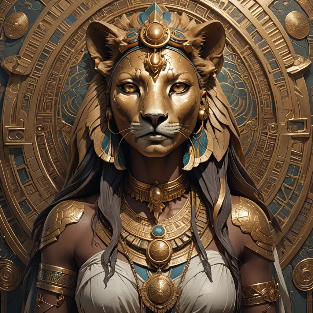 Sekhmet: Egyptian Lion Goddess Portrait