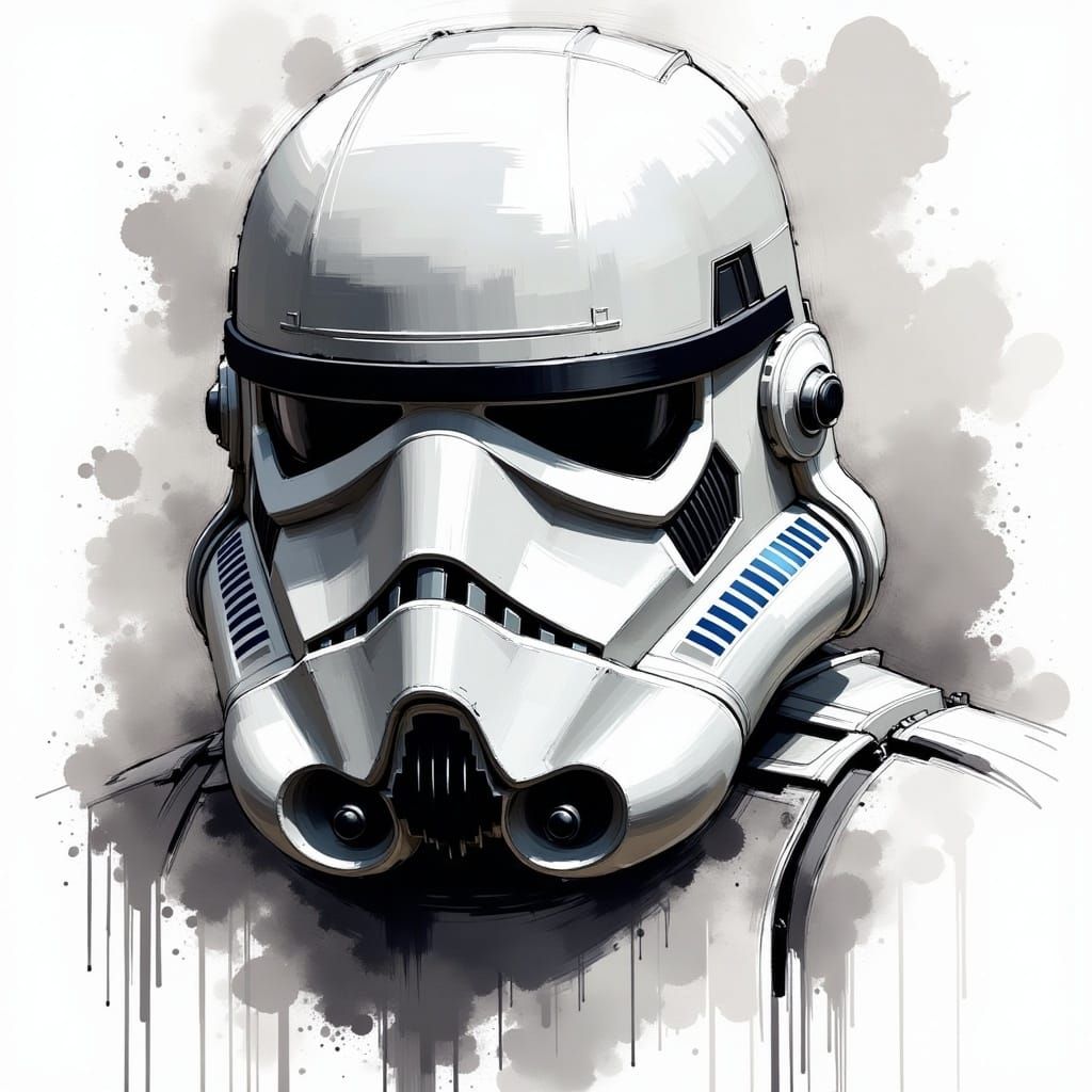 Stormtrooper Ink Sketch Illustration