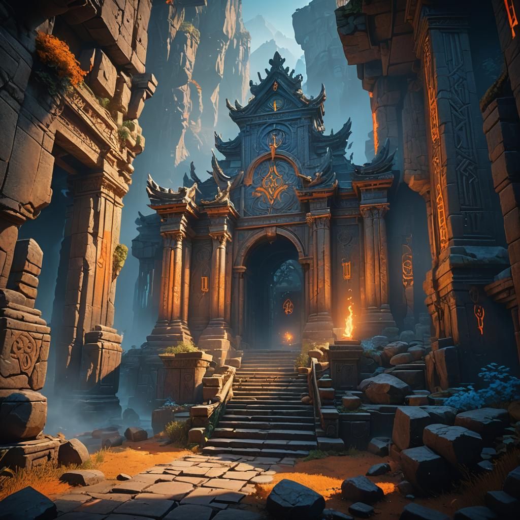Fantasy Wonderwall Concept Art in Unreal Engine 5