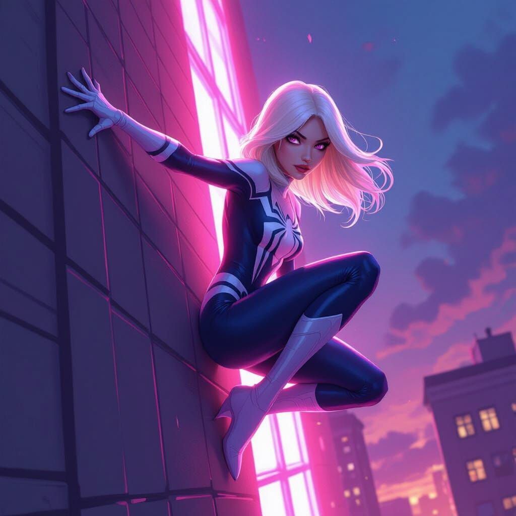 Ghost-Spider Climbs High School Building