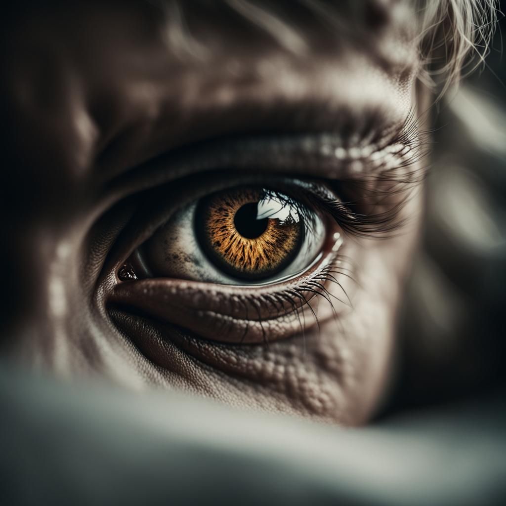 Dramatic Dragon Eye Close-Up Portrait