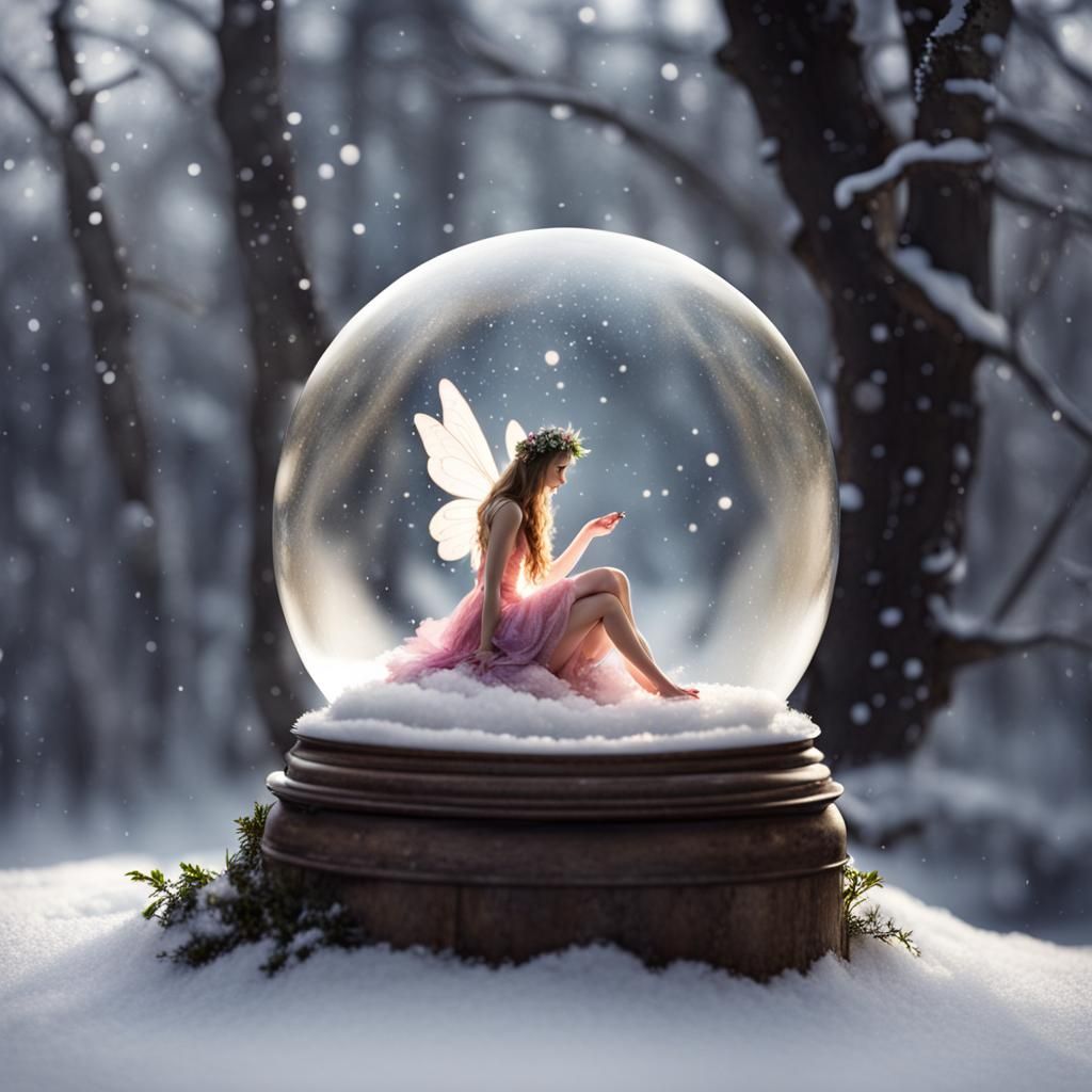 Fairy Inside Snow Globe Fantasy