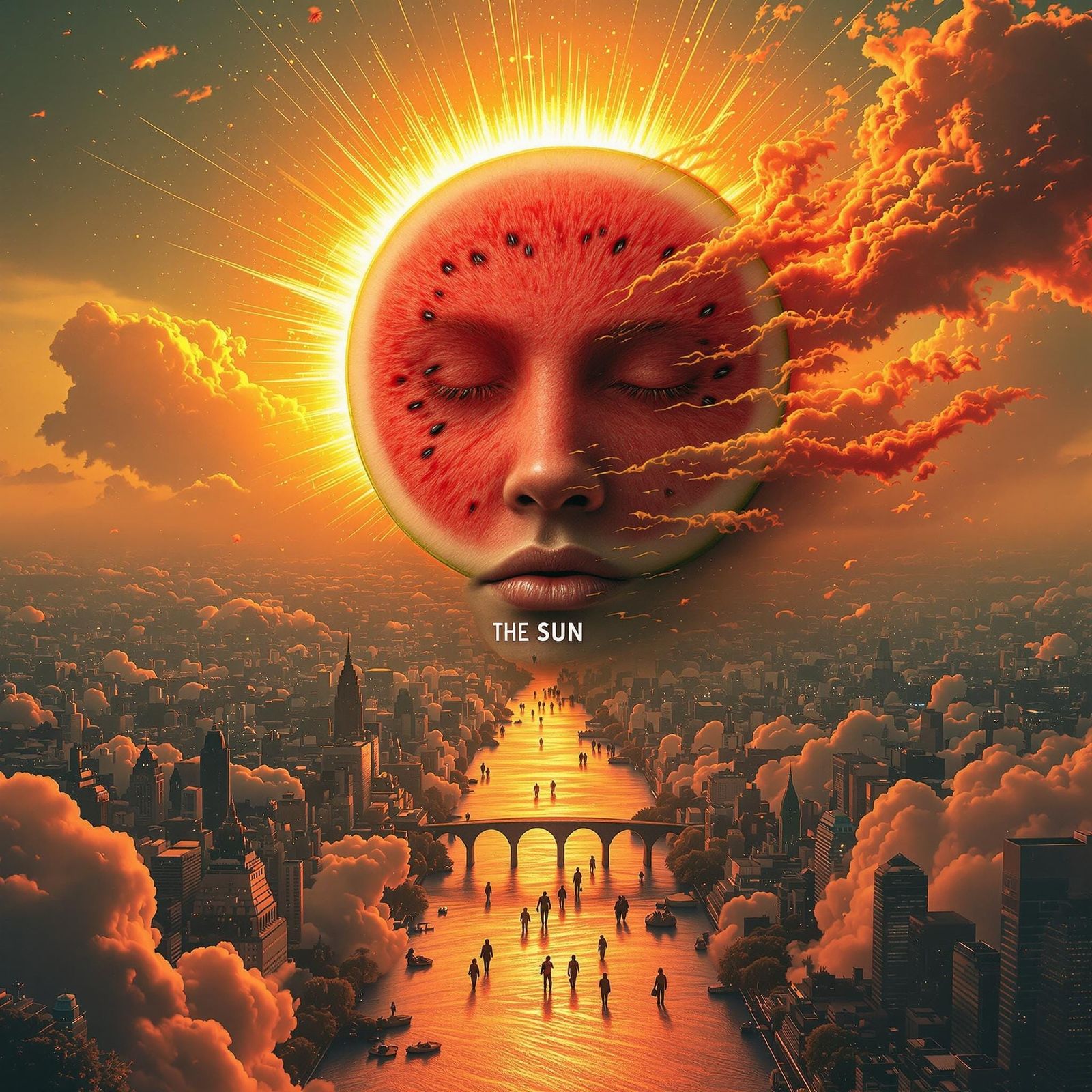 Surreal Sunrise in Golden Hues