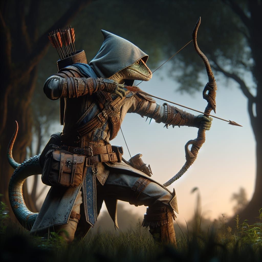 Lizardfolk Ranger Hunter in Dusk Ambush