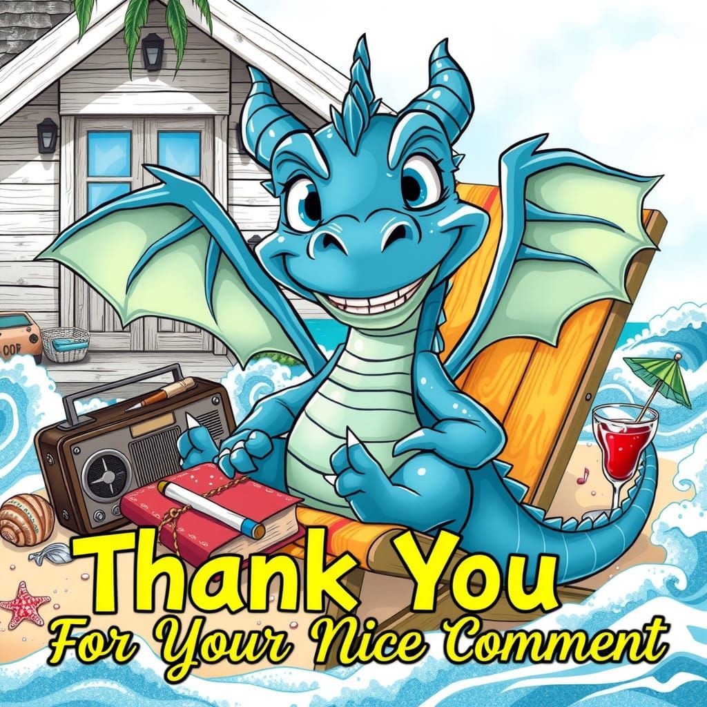 Double exposure. A cute, goofy, cartoon SLATE BLUE dragon, with a big smile and toothy grin across the face, one pointed...