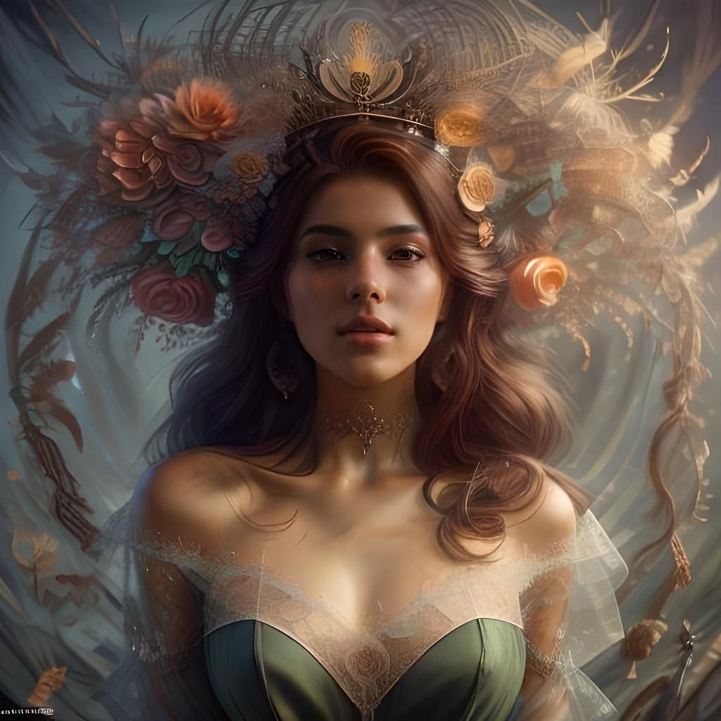 Beautiful Woman Lounging in Sunlight with Dynamic Lighting