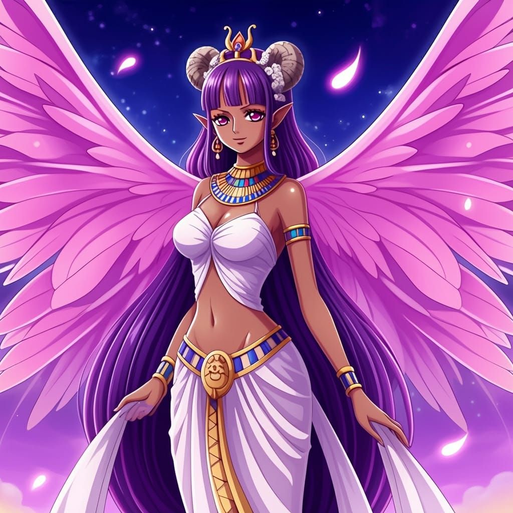 Majestic Dark Fairy Princess with Vibrant Purple Eyes and Vi...