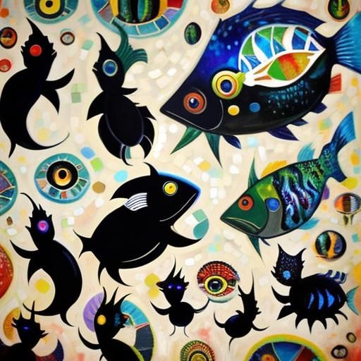 Anglerfish Oil Painting in Pop Surrealism Style