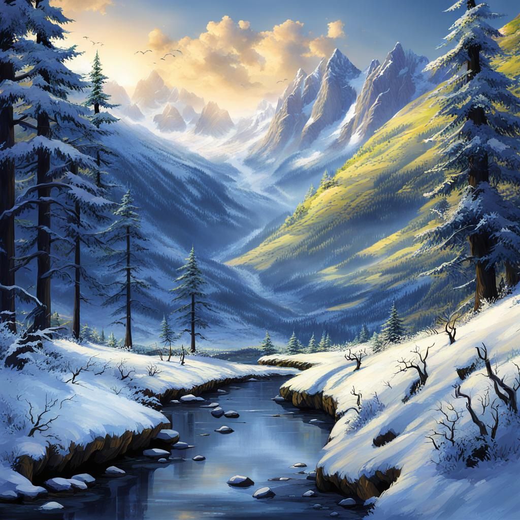 Lush Valley of Nature