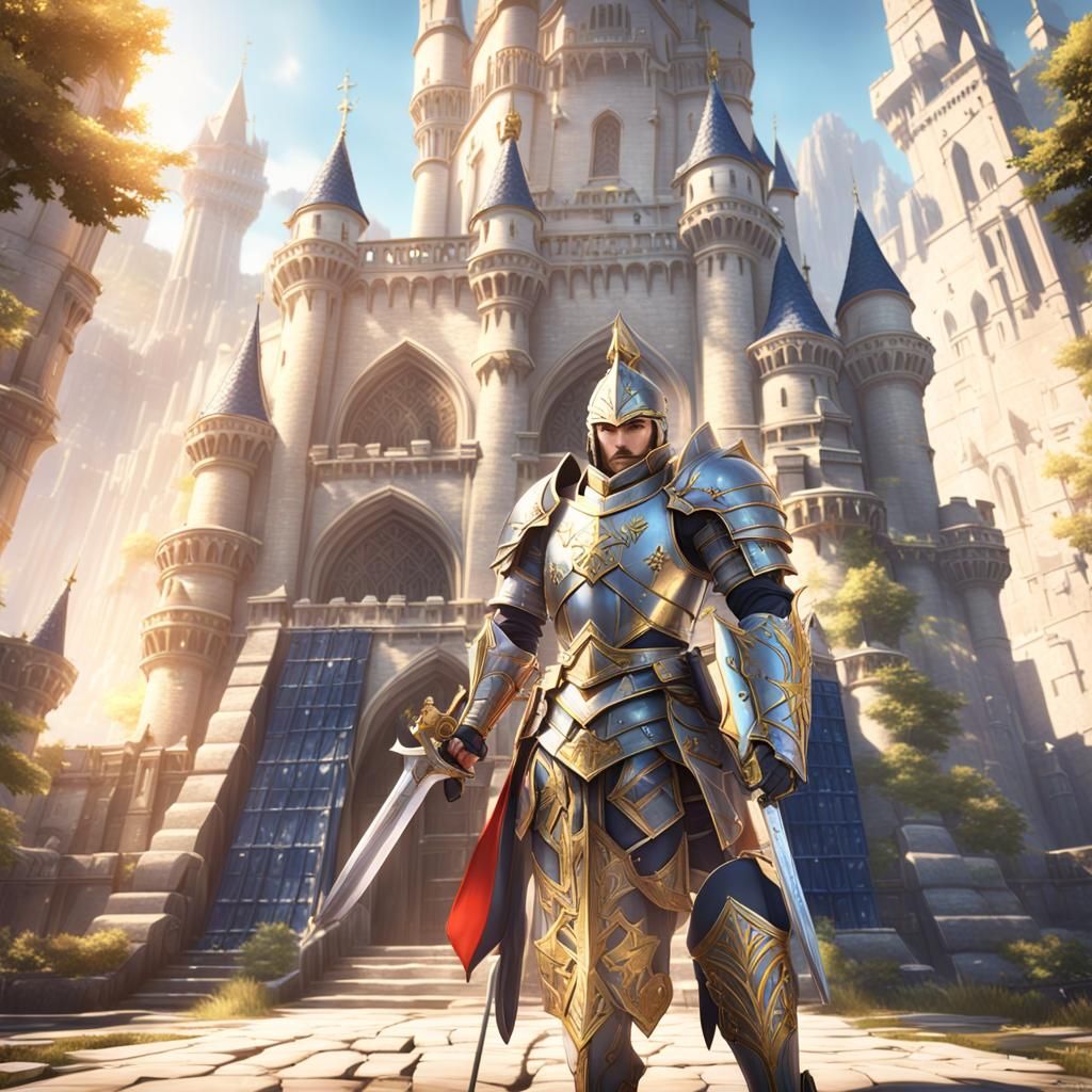 Young Knight in Shining Armor, 3D Anime Art