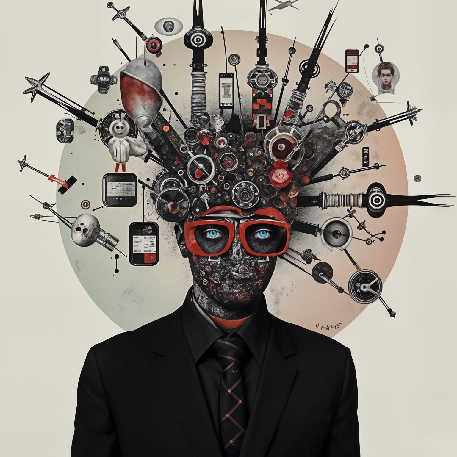 Dystopian Cityscape with Alien Landscape