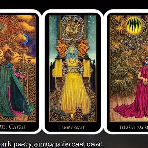 Elaborate 8K 3D Tarot Card Spread
