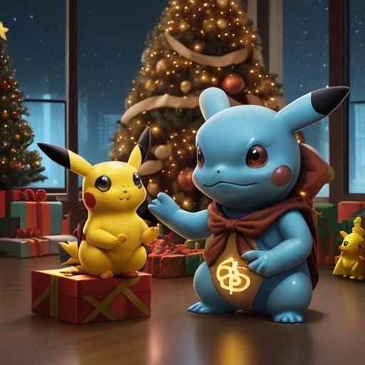 Squirtle's Christmas Gift: Bitcoin for Pikachu