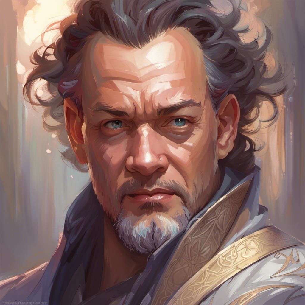 Fantasy Mage Portrait in Symbaroum Style