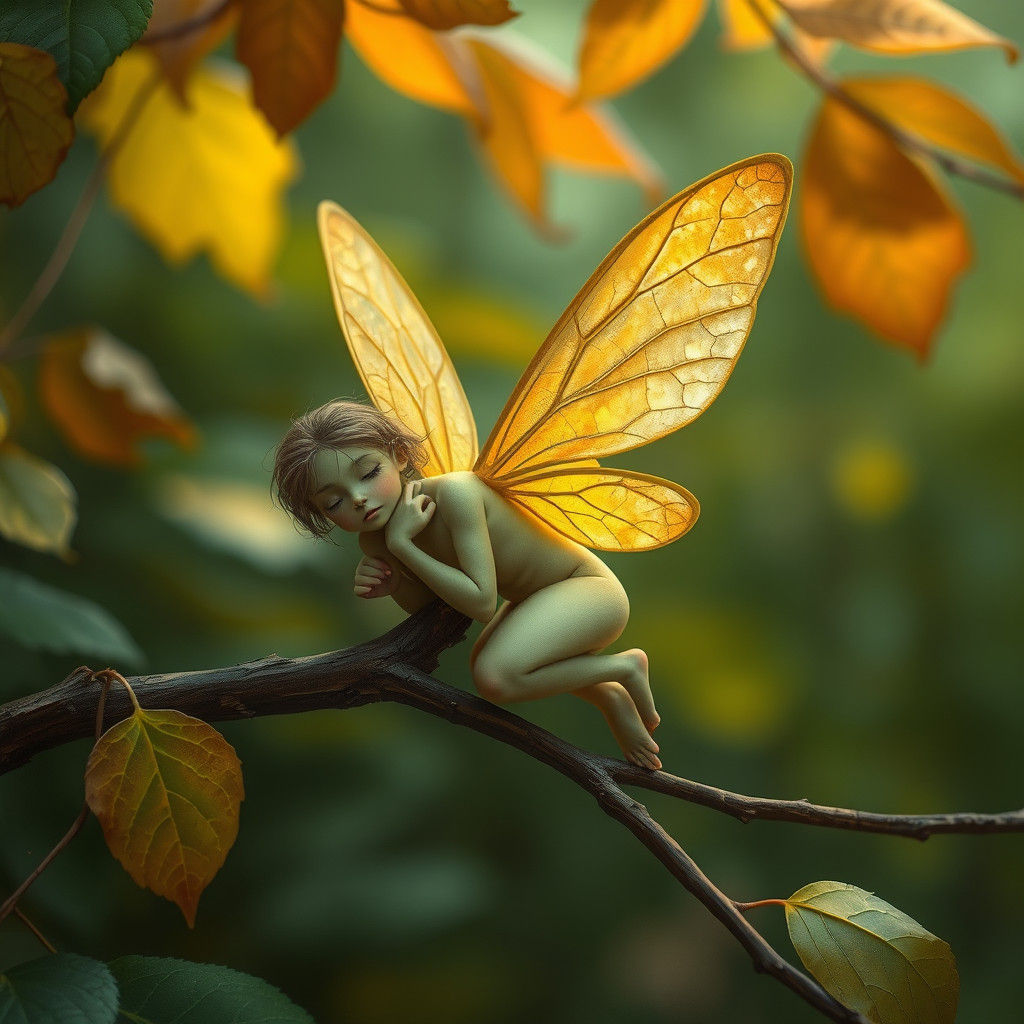 Ethereal Leafwing Fairy with Autumn Wings