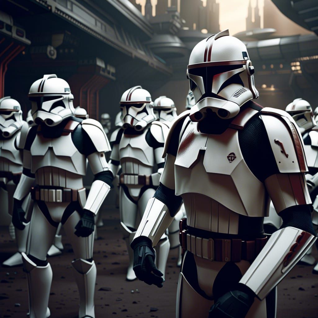 Epic Clone Troopers in Digital Matte Painting