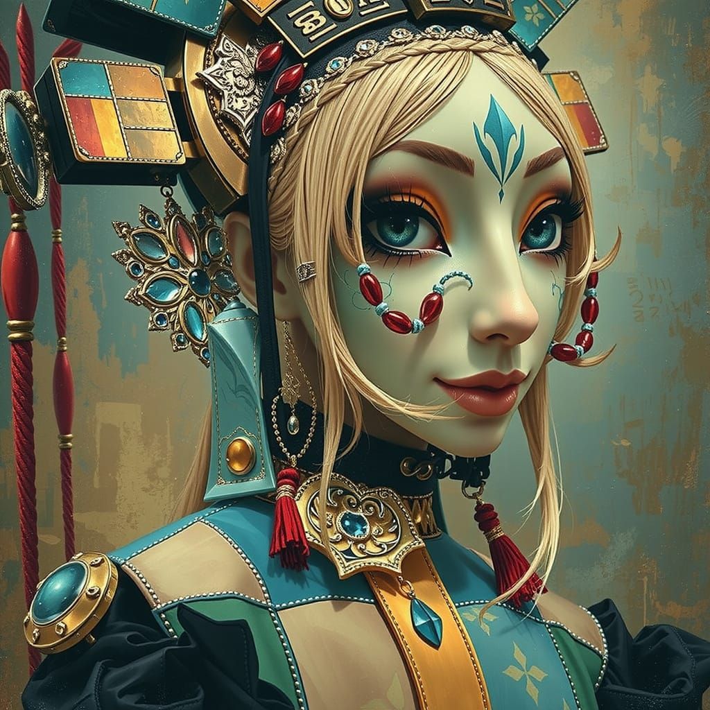 Hyperrealistic Portrait with Deep, Dramatic Colors