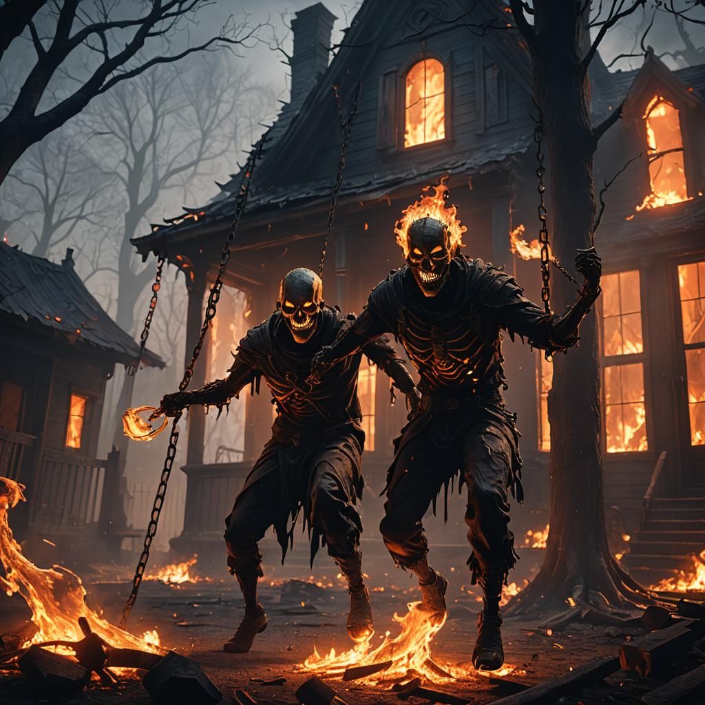 Dark Fantasy: Burning Swing in the Night