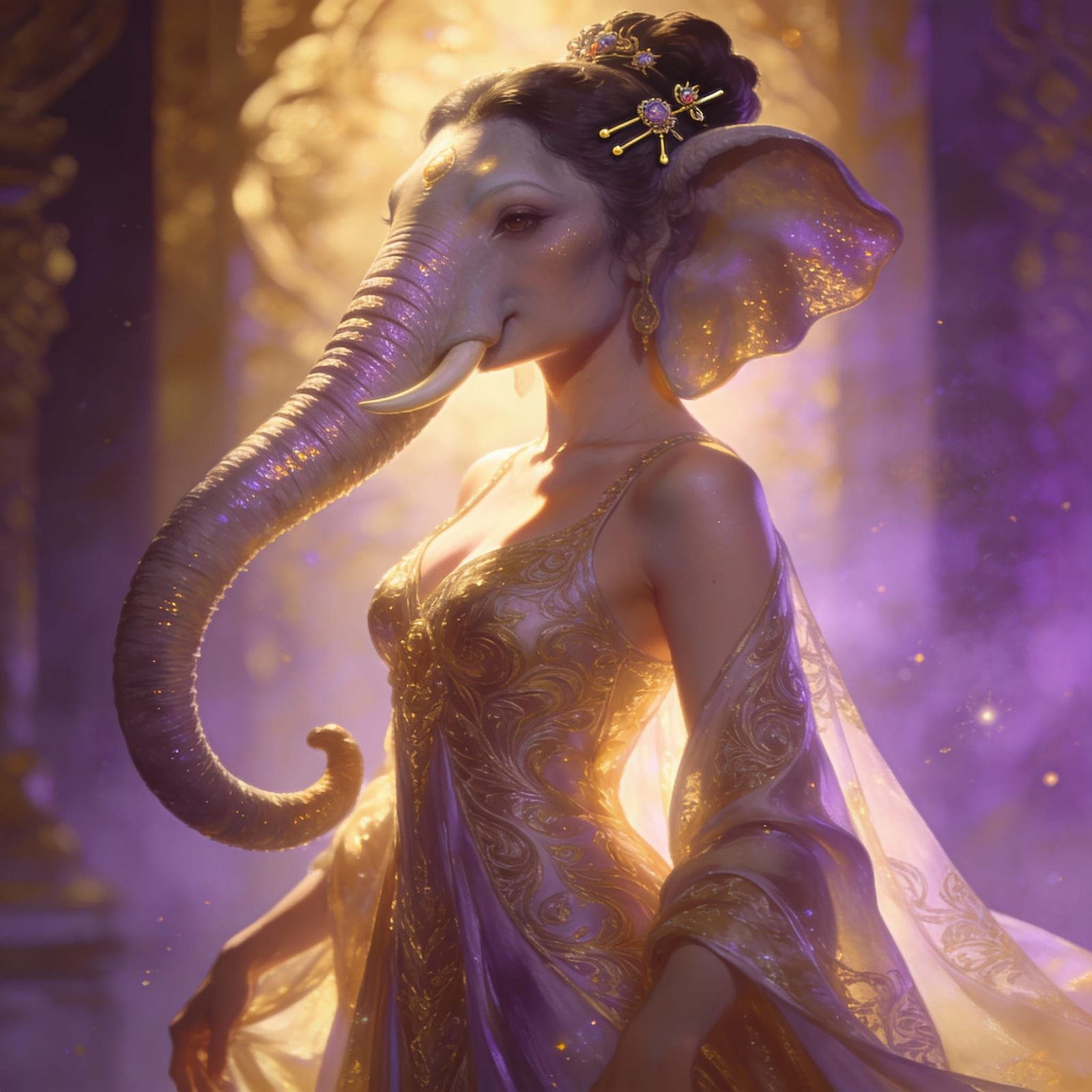 Woman With Elephant Trunk