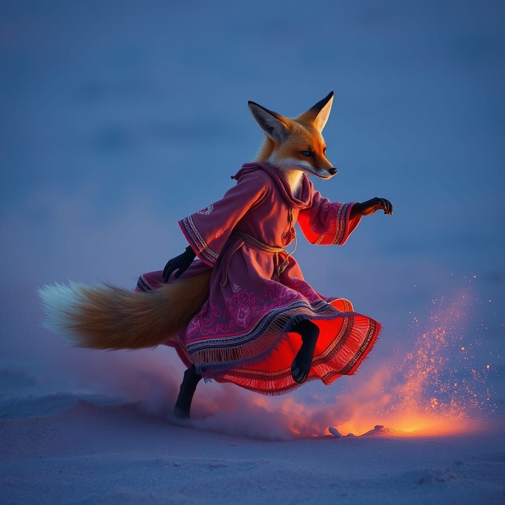 Desert Fox Dances Underwayuu-Inspired Celestial Patterns