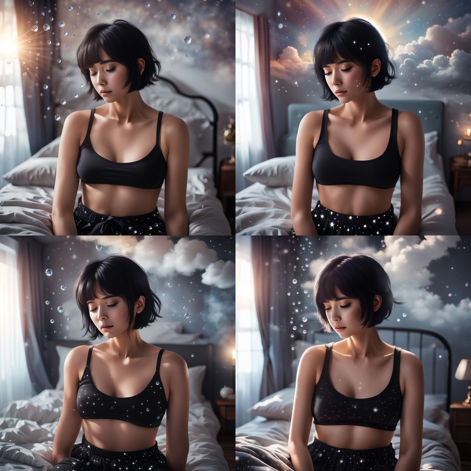 Sacred Surrealist Portrait of a Mystical Woman