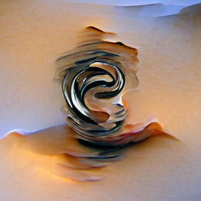 Abstract Swirling Fragments Reflecting the Self