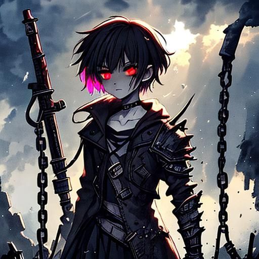 Post-Apocalyptic Woman in Leather Armor Concept Art