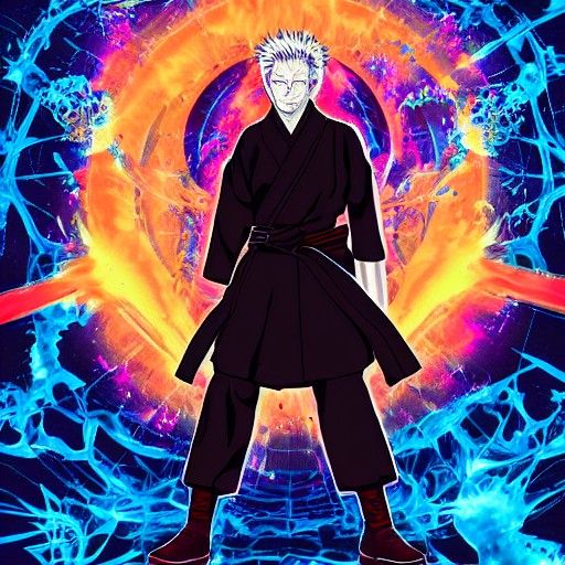 Jujutsu Kaisen: Holographic Astral Cosmic Illustration