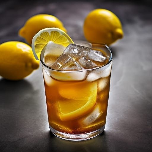 Refreshing Iced Tea with Lemon Slice