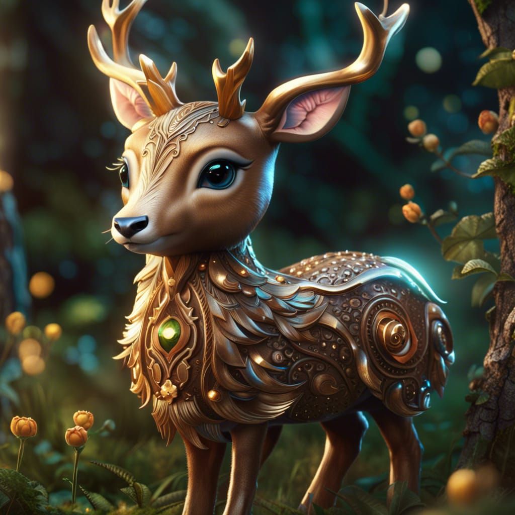 Adorable Deer with Sparkling Eyes in High Quality CGI