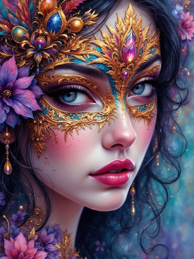 The Mysterious Girl with the mask