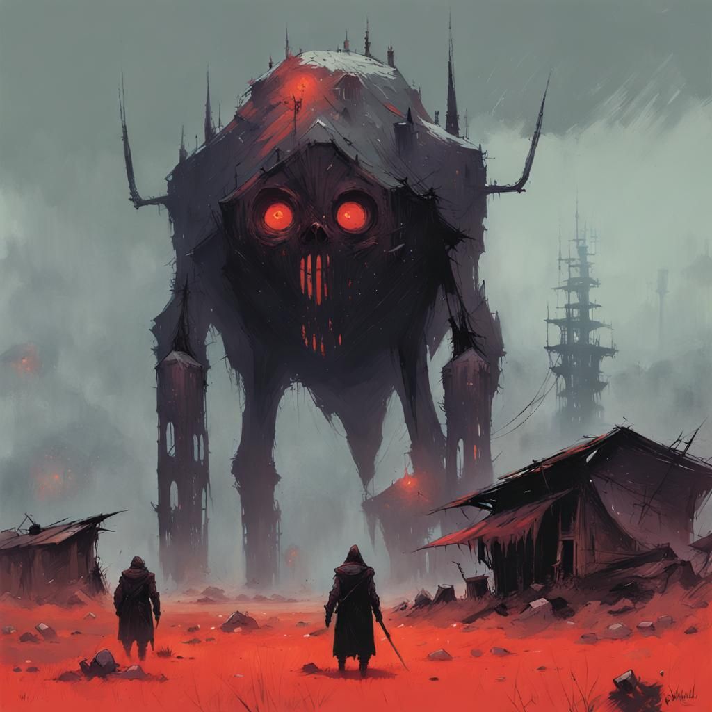 Dark Fantasy Art in a Grimdark Aesthetic