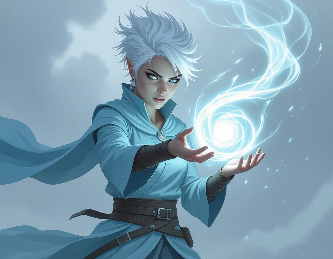 Female Wind Elemental Unleashes Tornado