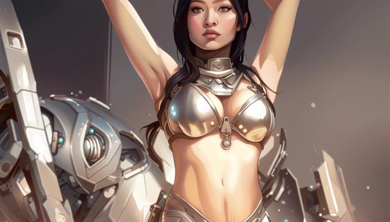 Metal bikini and soldier