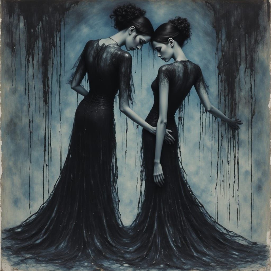 Emotional Confrontation in Digital Art Style