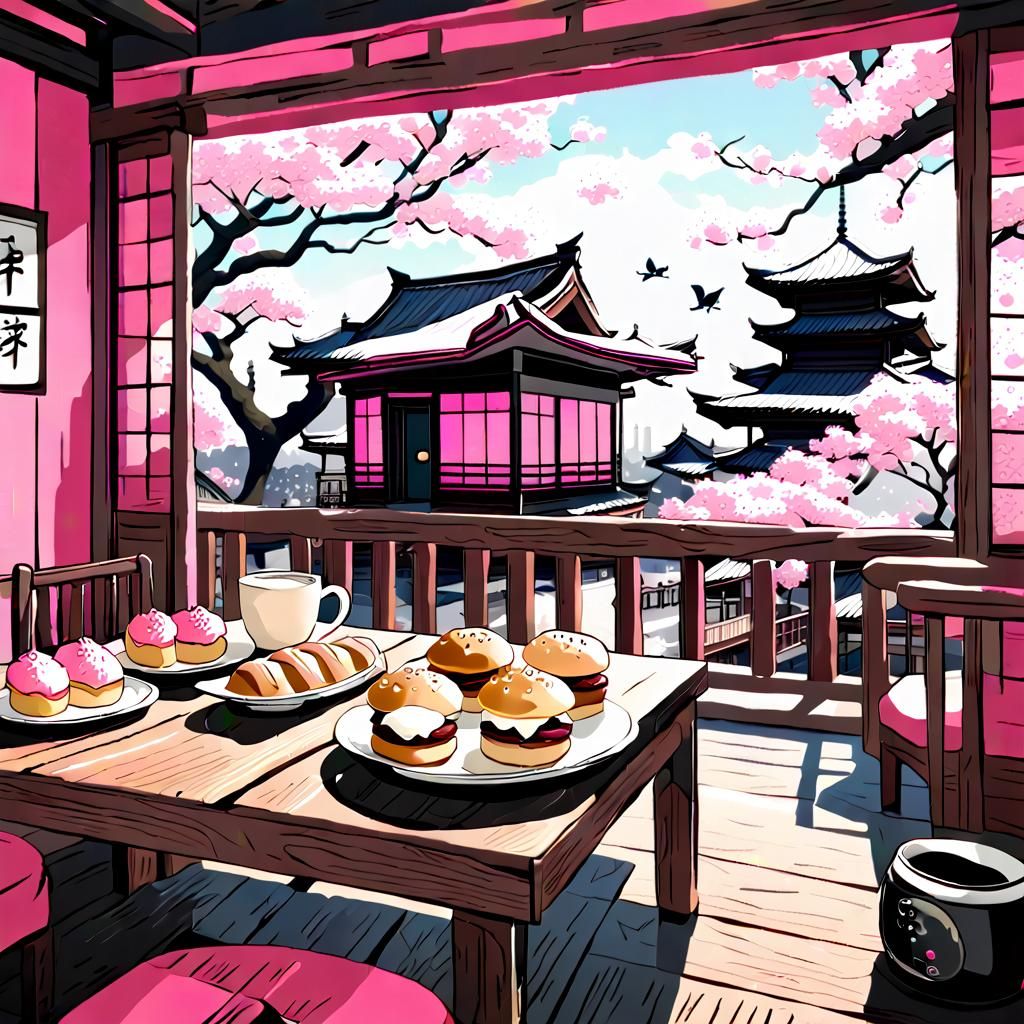 Cats in Neo Tokyo Pop Room, Digital Painting