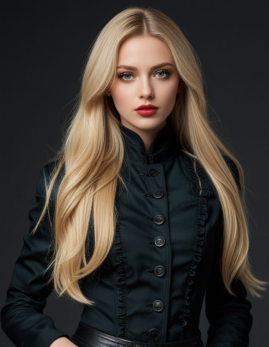 Beautiful Woman in Victorian Style Jacket