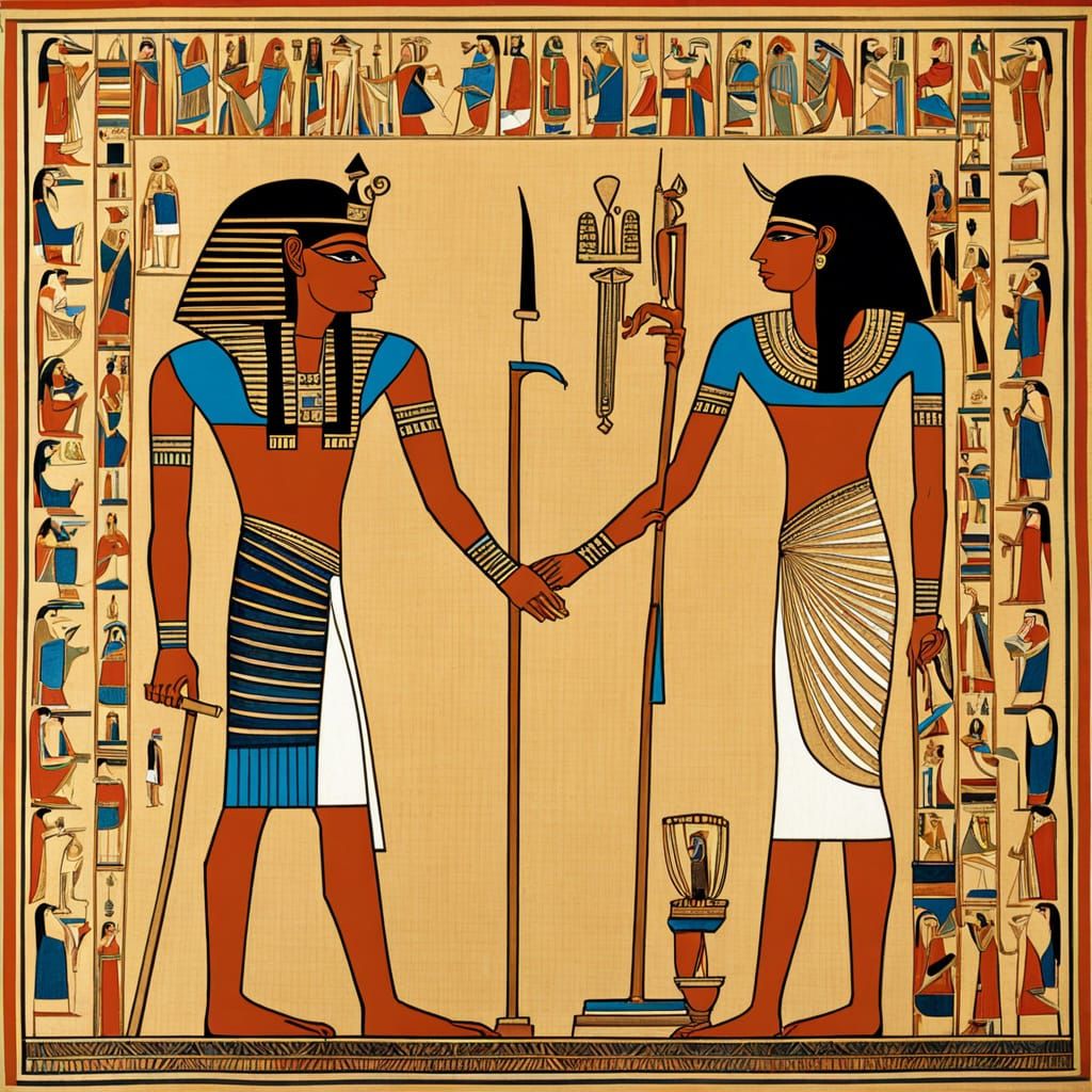 The pharaoh and his wife