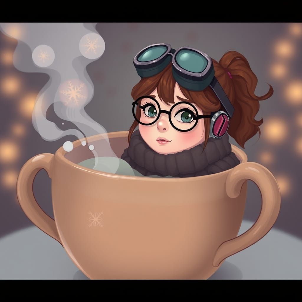 Brigitte's Hot Chocolate Swim: Whimsical Dreamscape