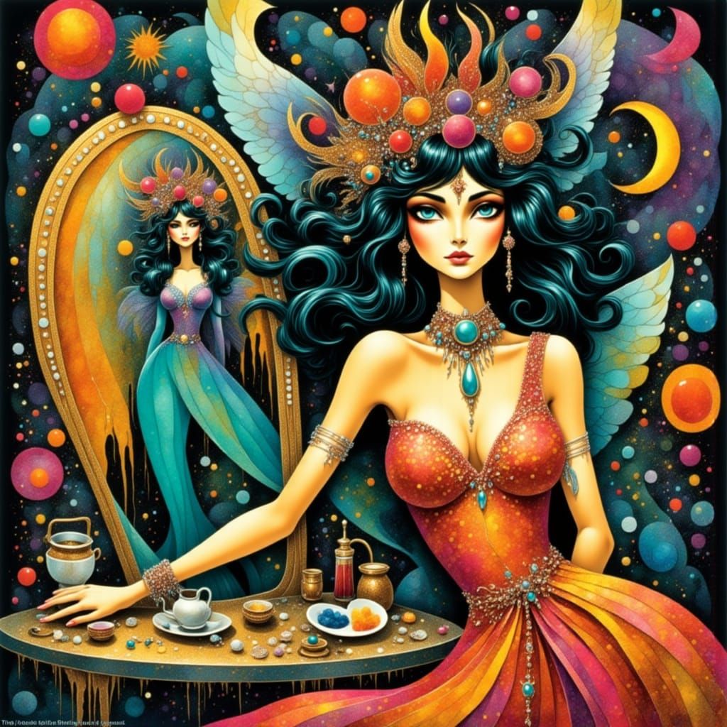 Fractured Psyche in Vibrant, Eerie Colors