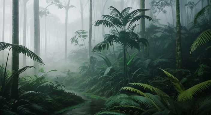 Misty Amazon Rainforest: A Cinematic Insect World