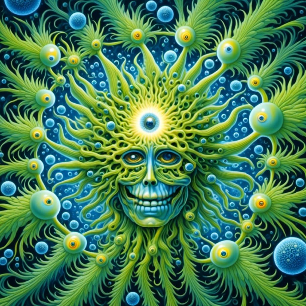 Magical Cannabis Sativa with Third Eye