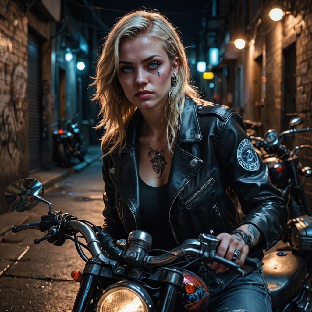 British Female Gangster: A stunning blonde, her short hair s...